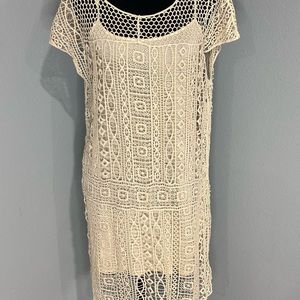 Ella Moss layered crochet dress/coverup size ML